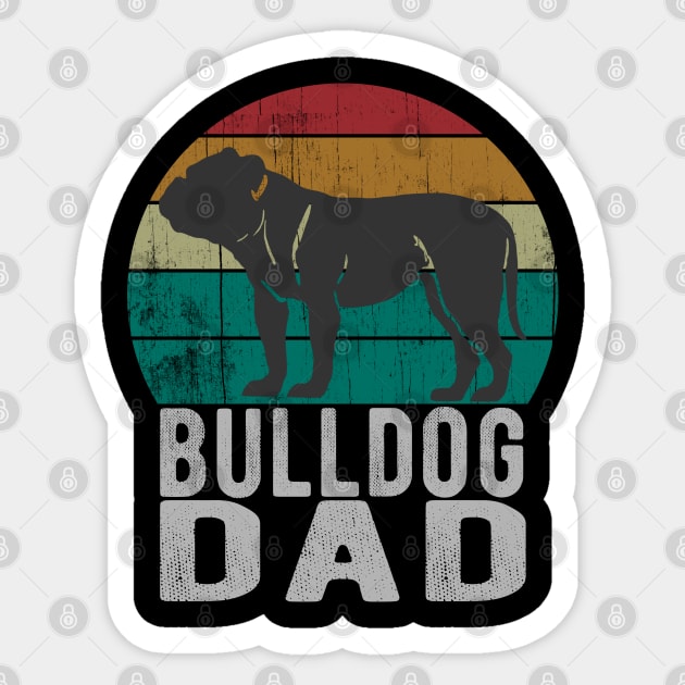 Vintage Bulldog Dad Retro Dog Animal Owner Sticker by Urban7even